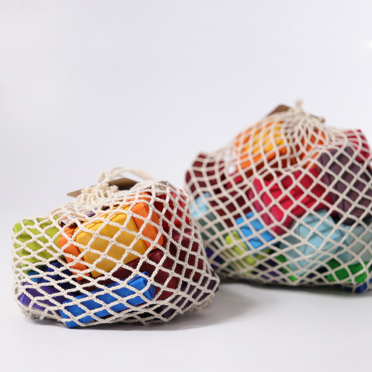 Grimm's 30 wooden colored geo blocks