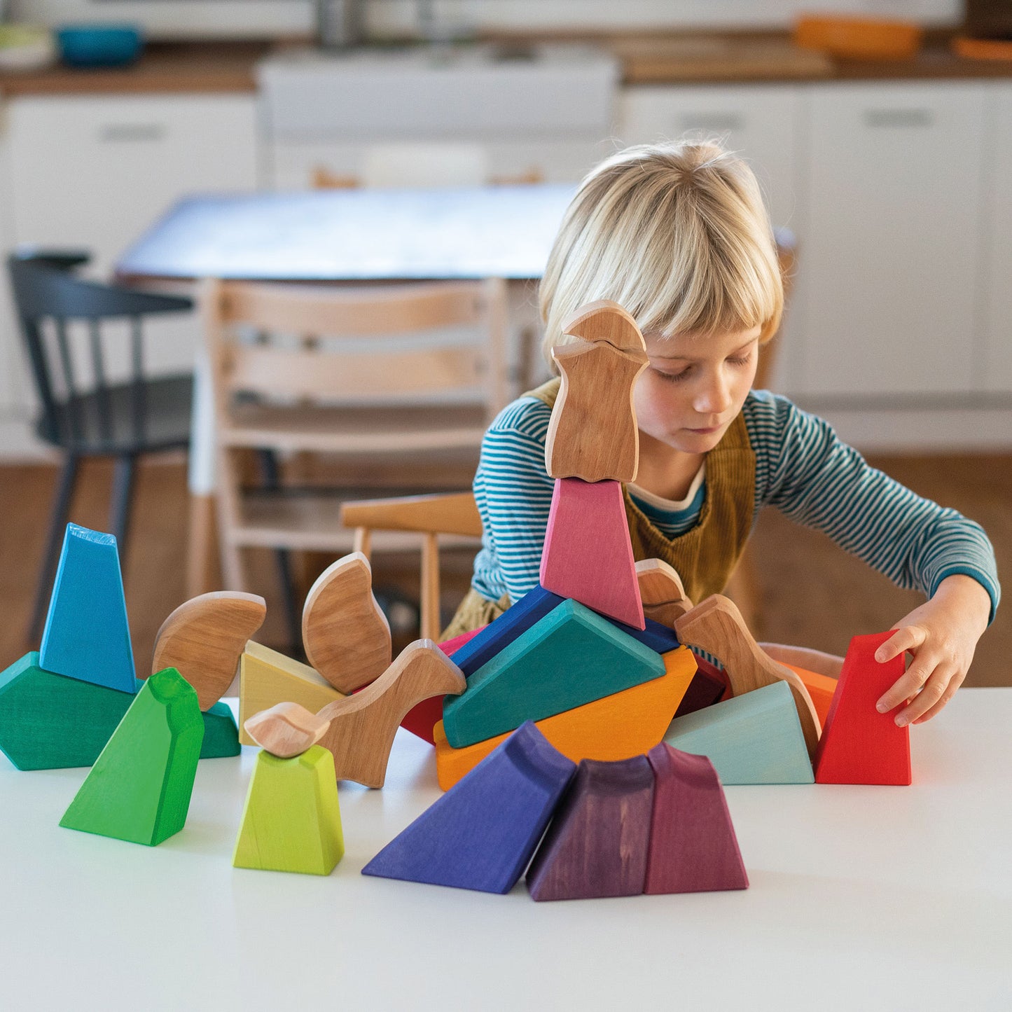 Grimm's wooden building set- Rainbow lion