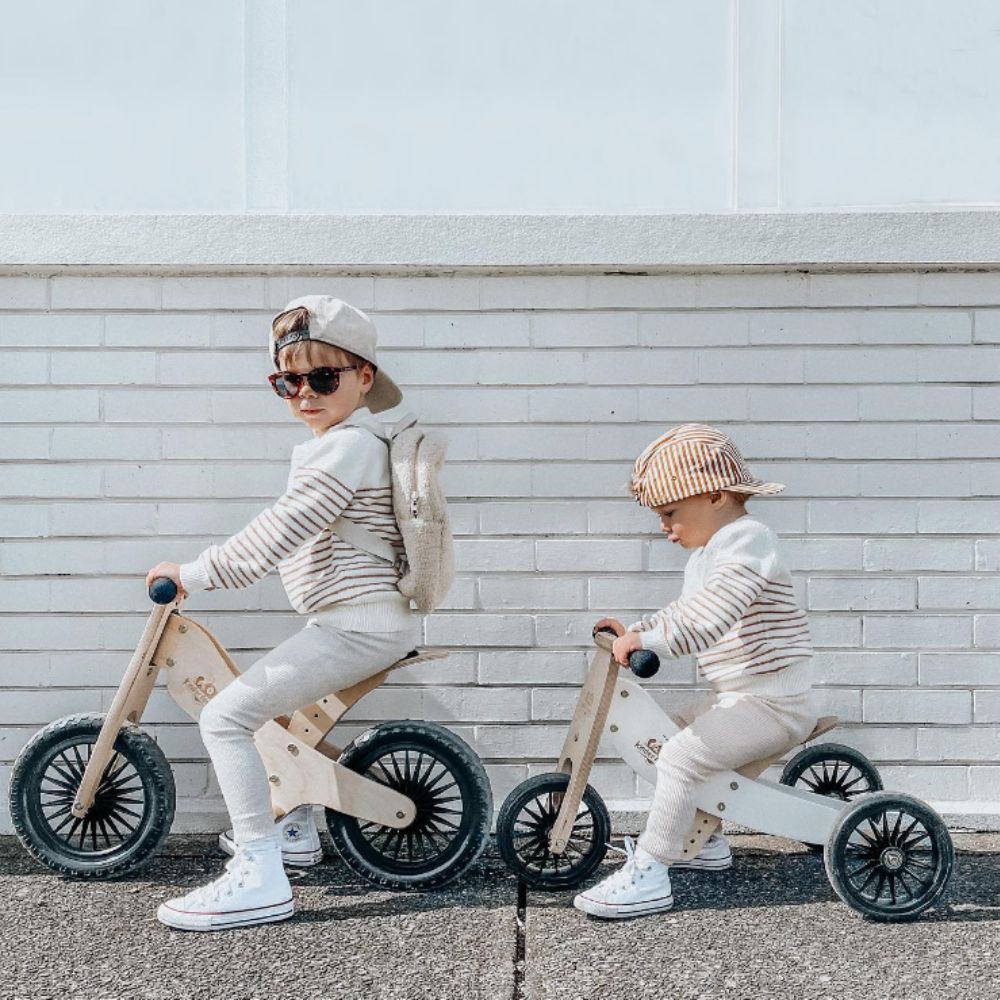2-IN-1 TINY TOT TRICYCLE & BALANCE BIKE - CREAM