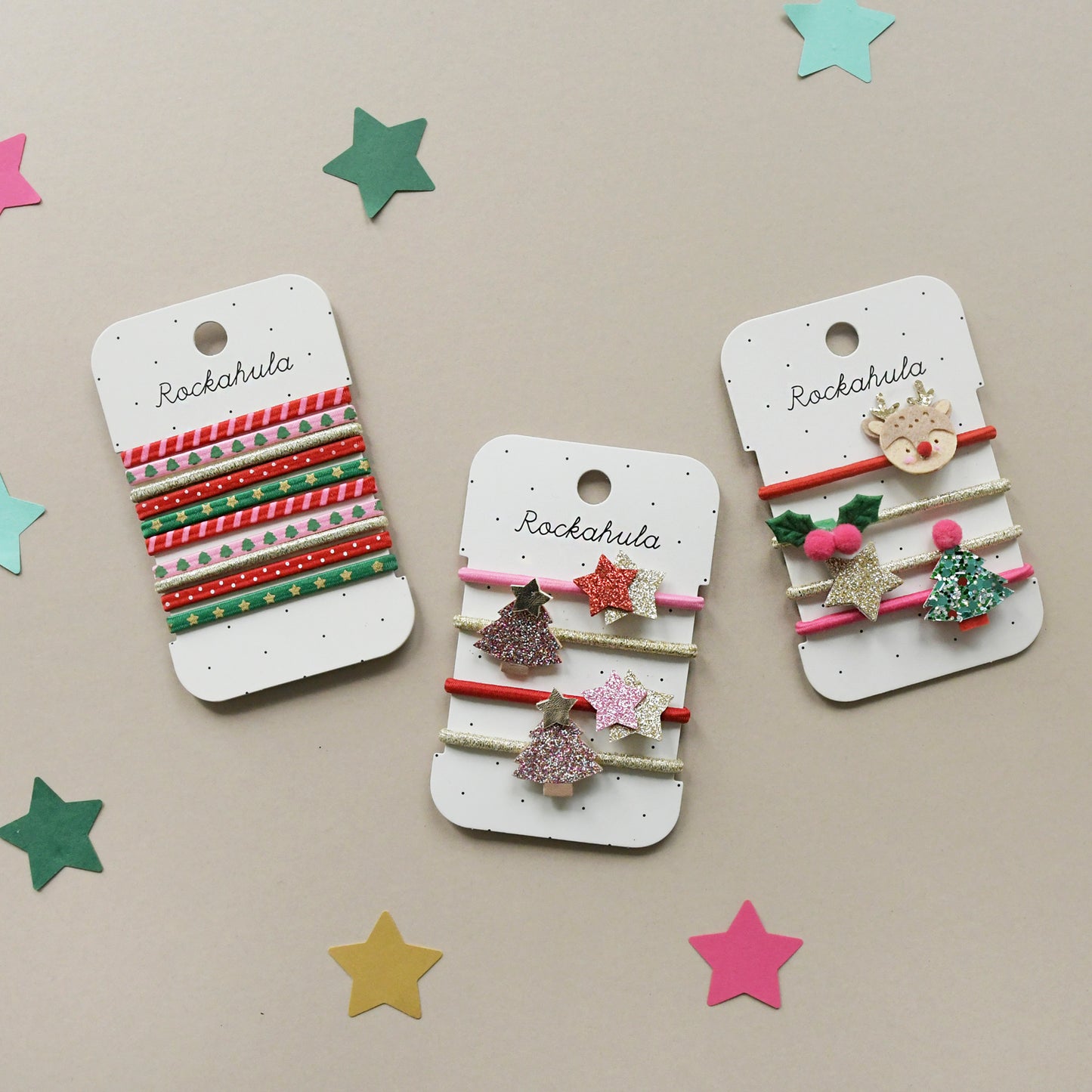 Festive Christmas ponies hair ties