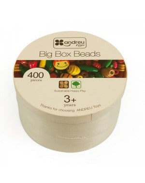 Big box of wooden beads