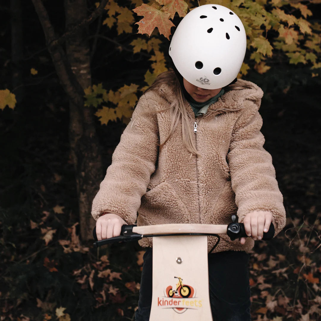 Adjustable kids bike helmet-Matte White