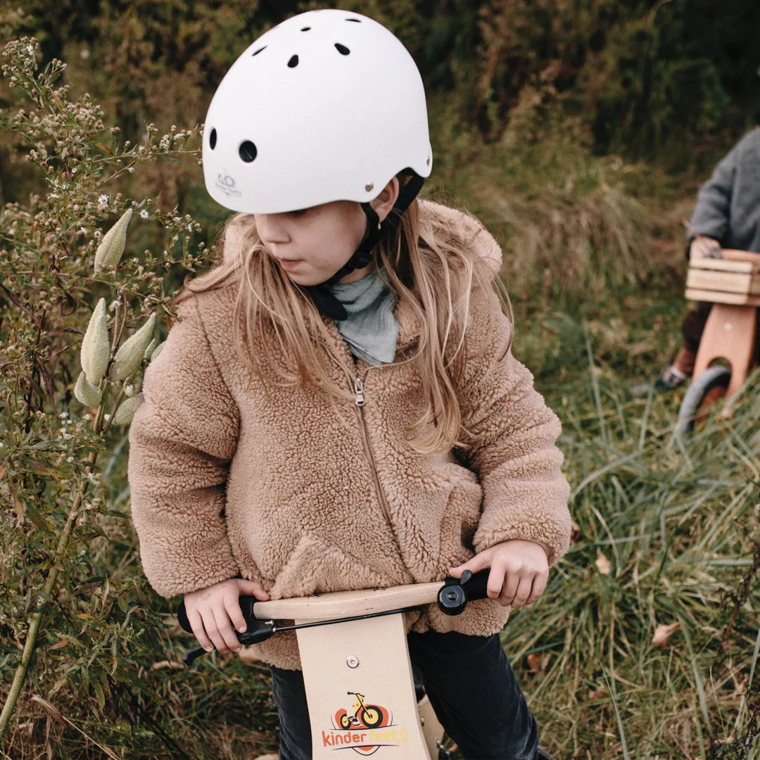 Adjustable kids bike helmet-Matte White