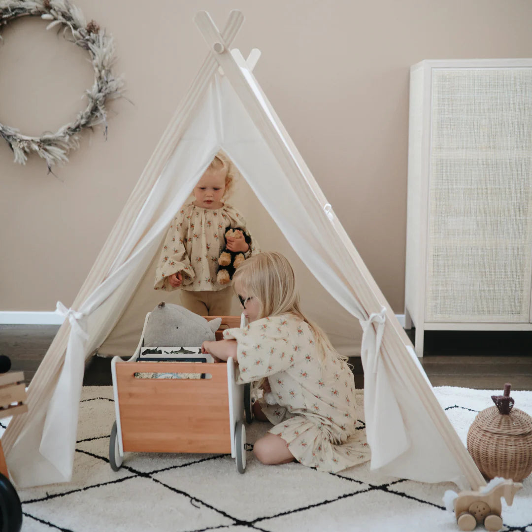 Organic cotton kids play tent-White