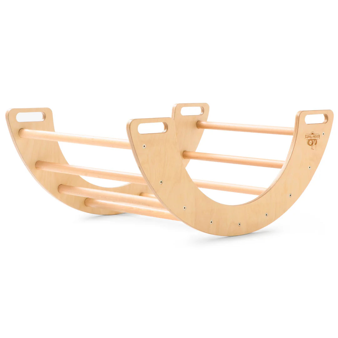Wooden pikler rocking & climbing arch