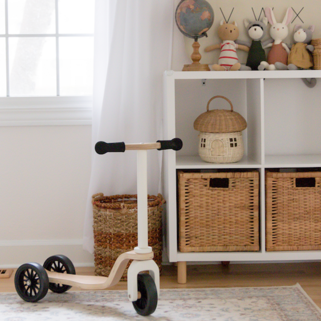 Kinder wooden kids scooter-White