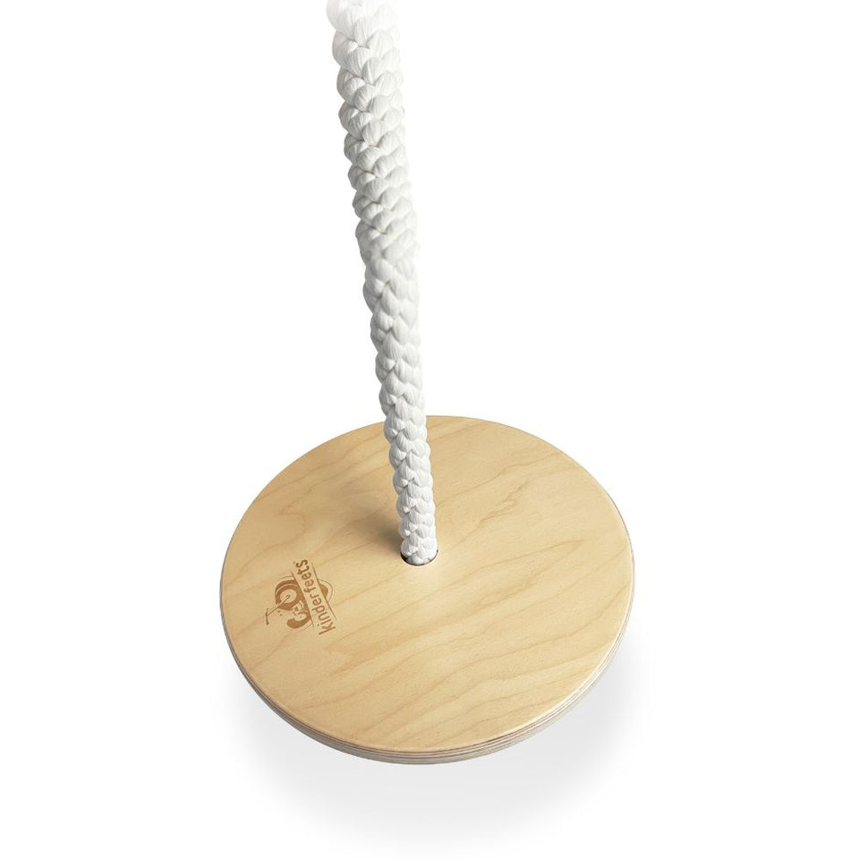 Wooden and rope swing ring
