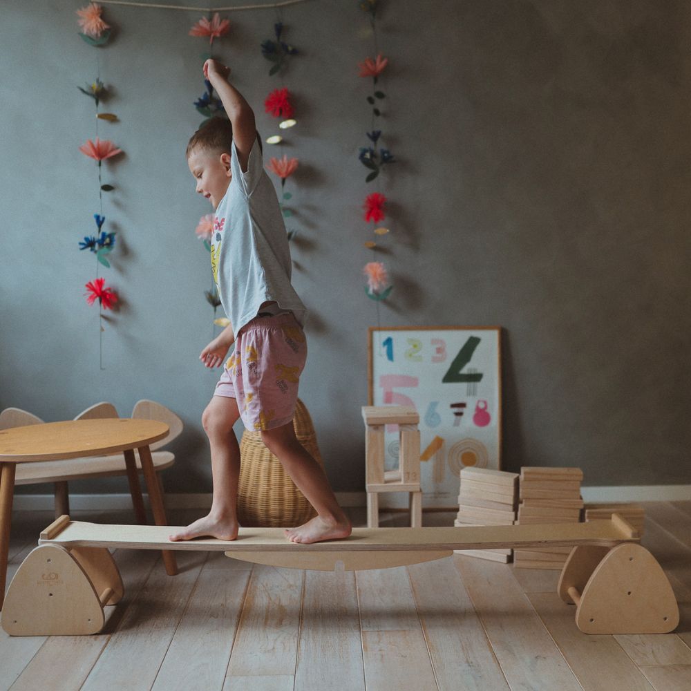 Pikler wooden balance beam