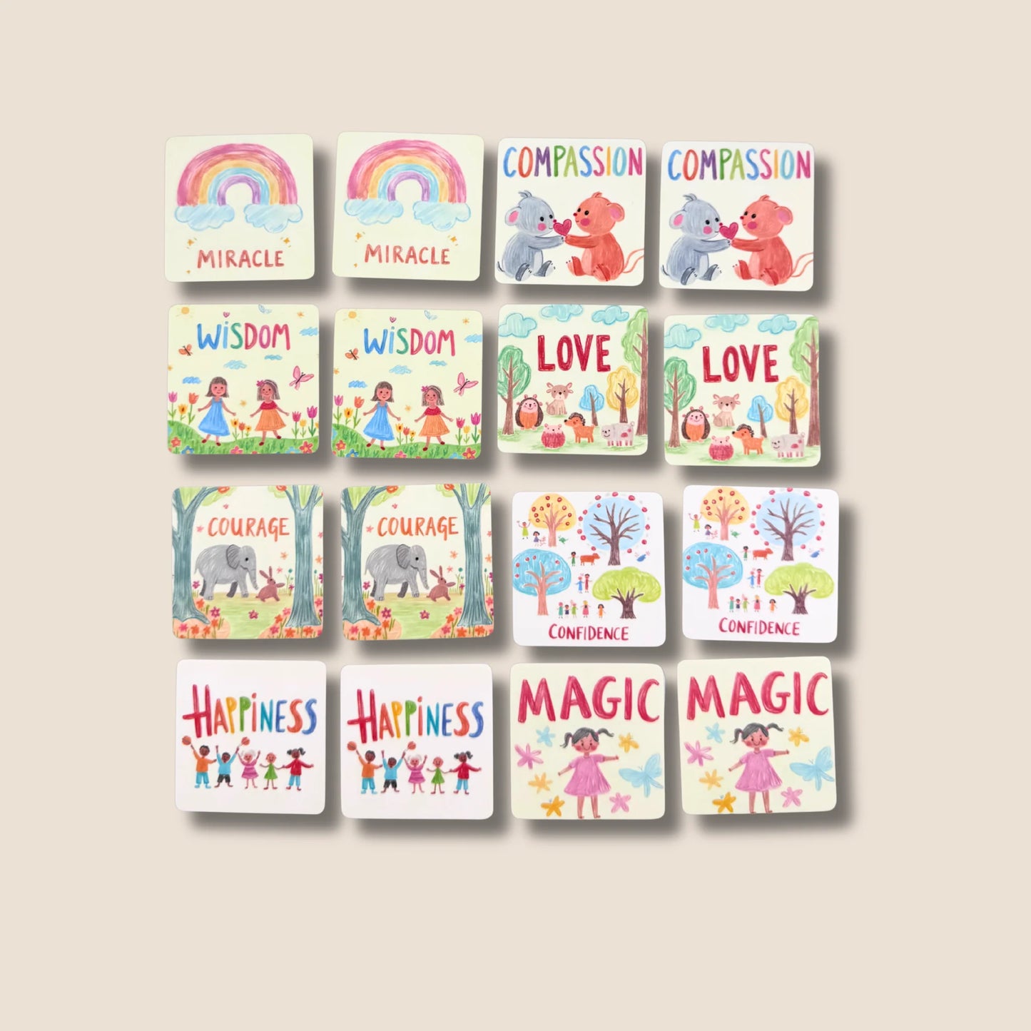 Mindful memory game for kids