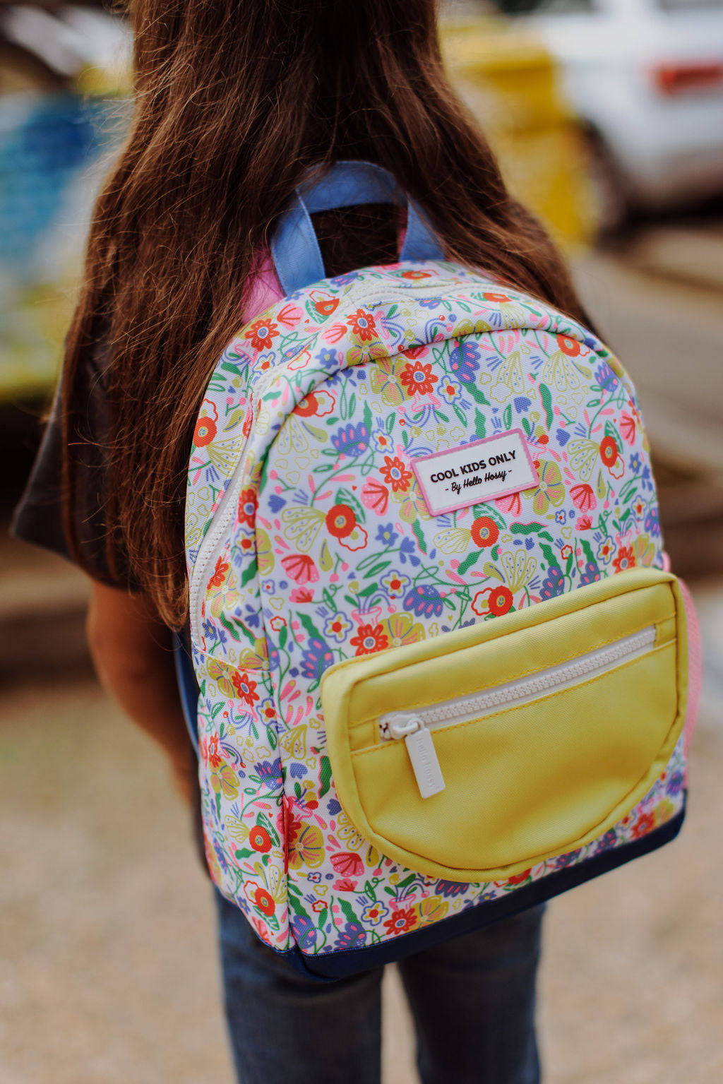 Recycled plastic bottles kids backpack- Garden Party