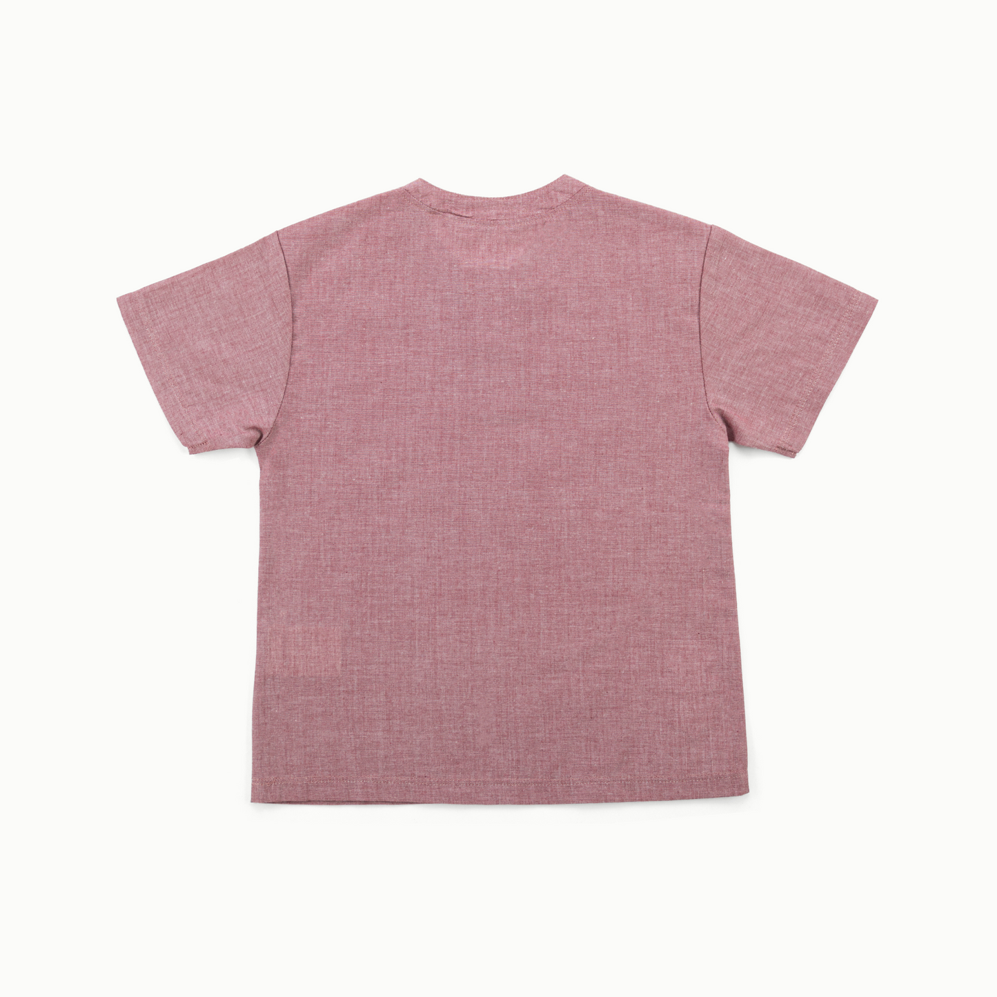 Oak Henley cotton t-shirt- Canyon Clay