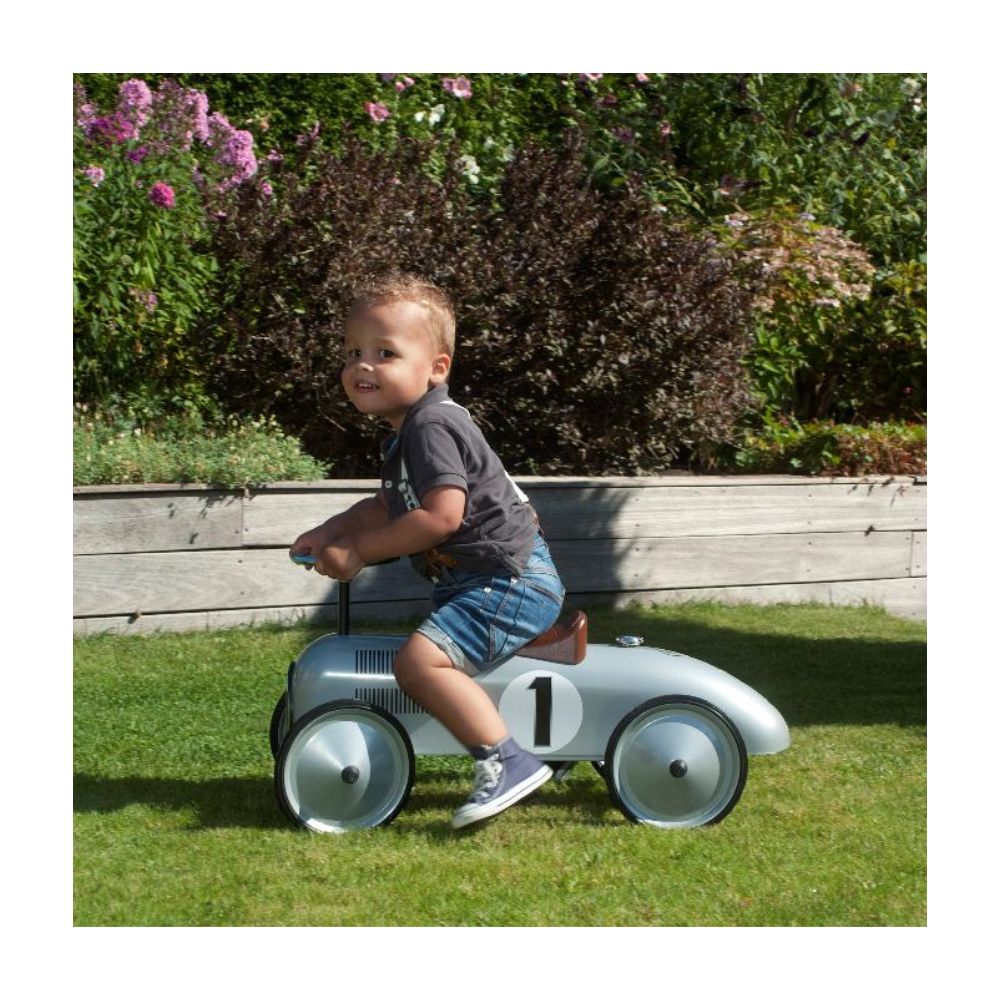 Retro roller ride-on Jean silver car
