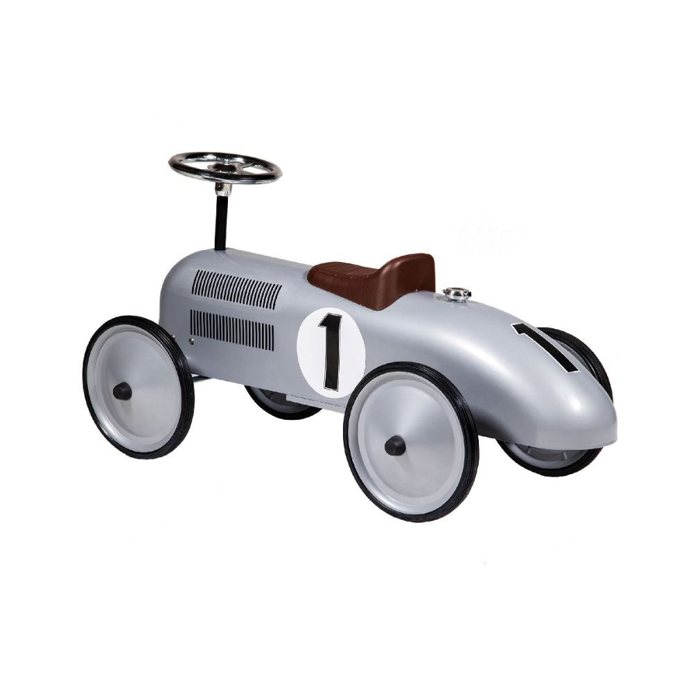 Retro roller ride-on Jean silver car