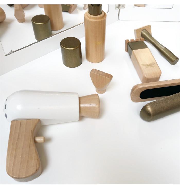 Wooden hair dresser play set (9 pieces)