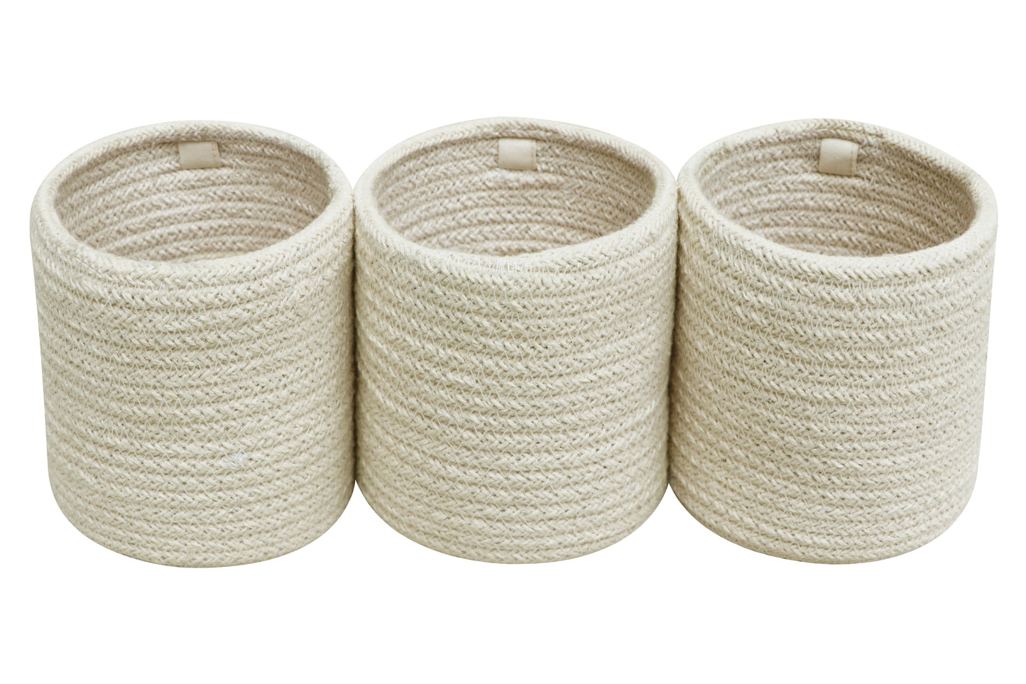 Trio of crib storage baskets- Vanilla