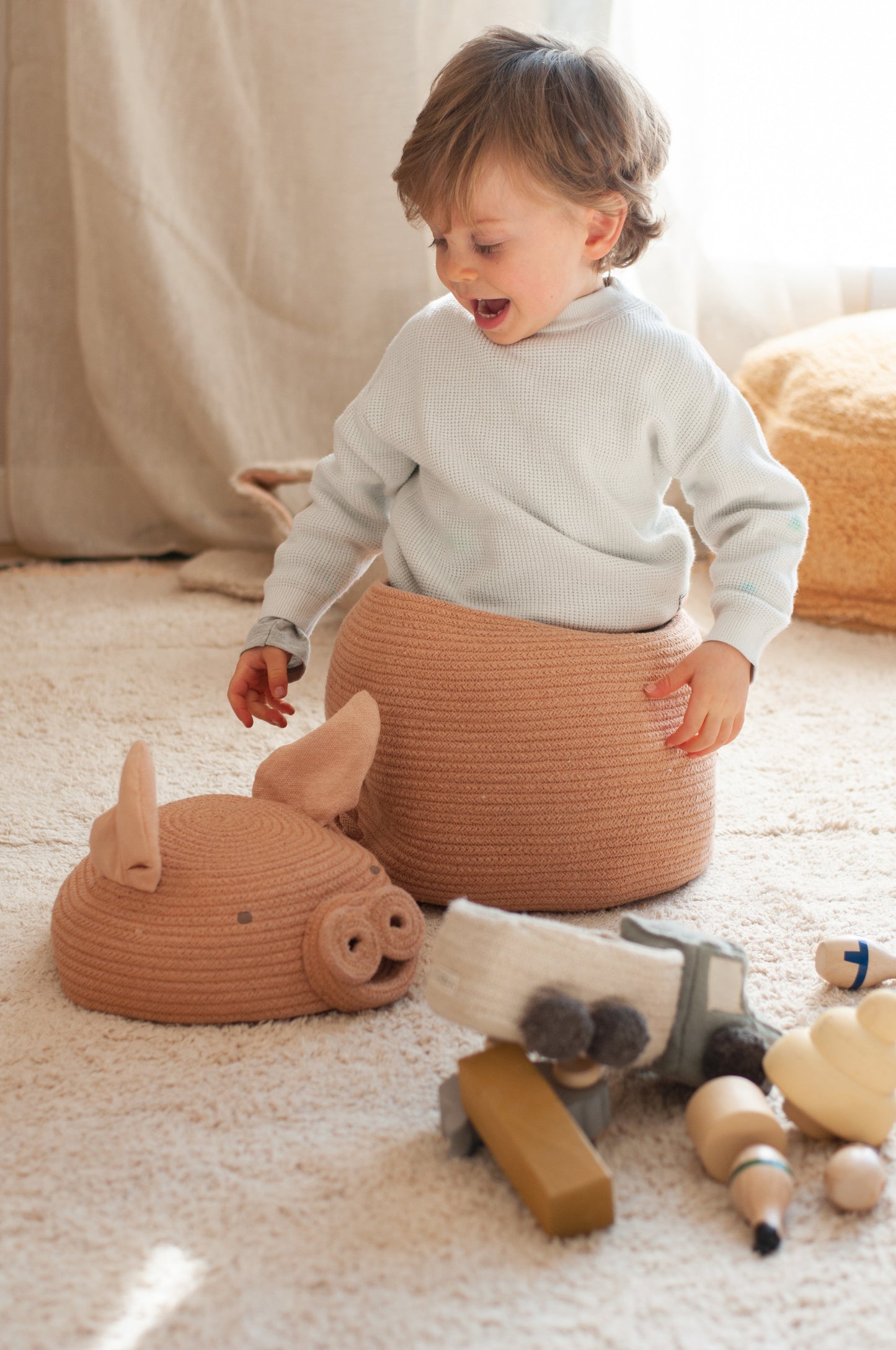 Peggy the Pig-Storage basket