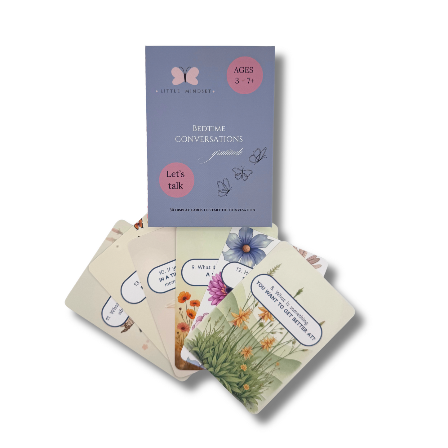 Bedtime Conversations & Gratitude flashcards set