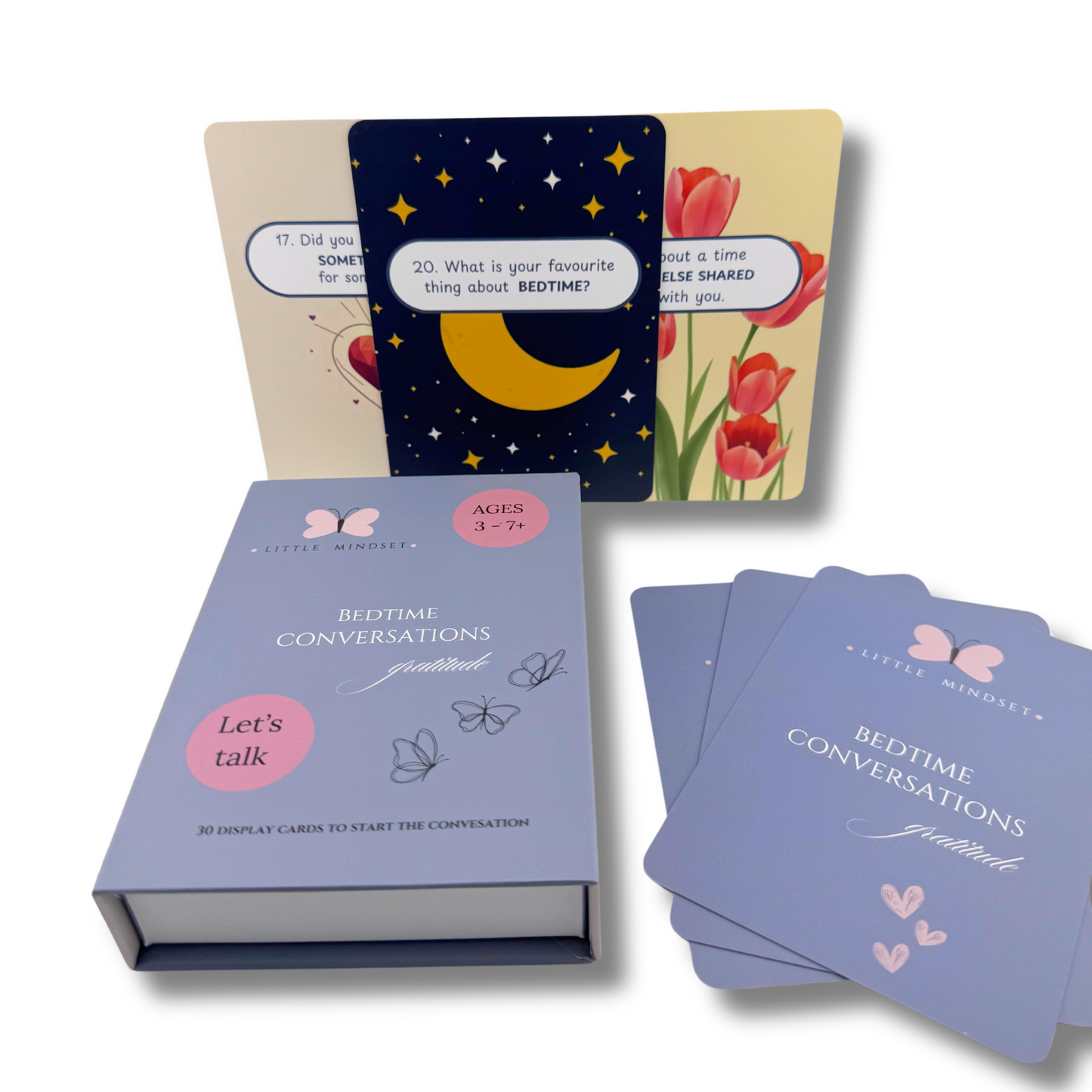 Bedtime Conversations & Gratitude flashcards set