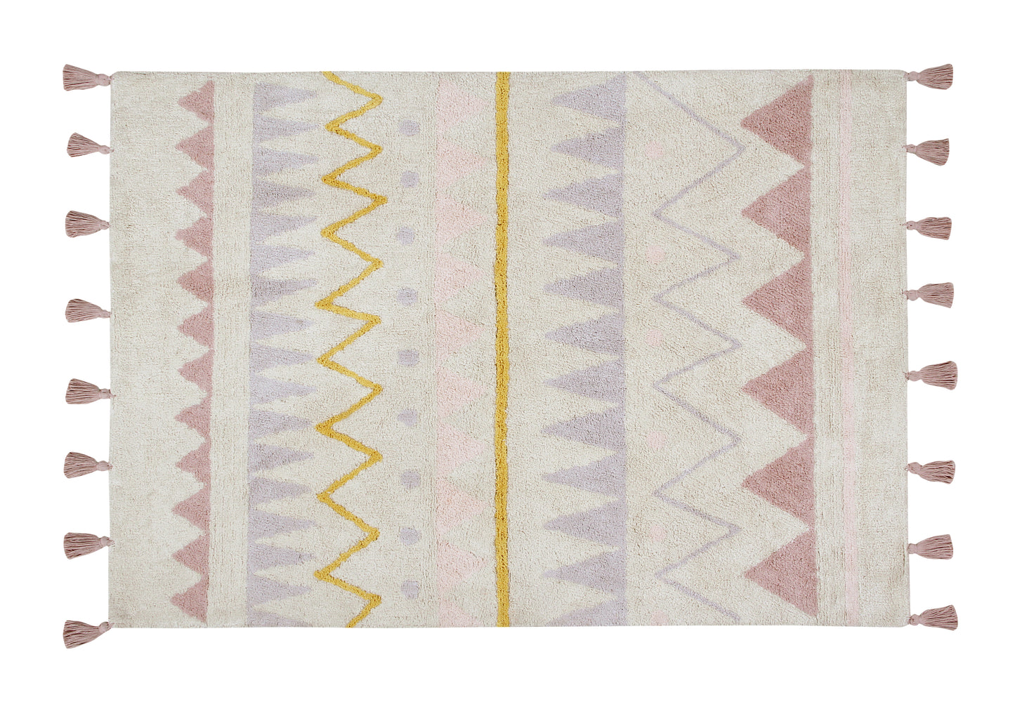 Aztec washable kids rug- Vintage Nude