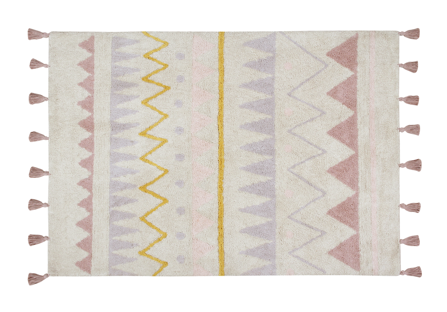 Aztec washable kids rug- Vintage Nude