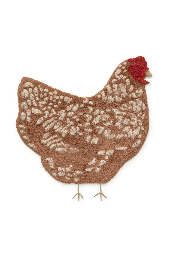 Washable kids rug chicken