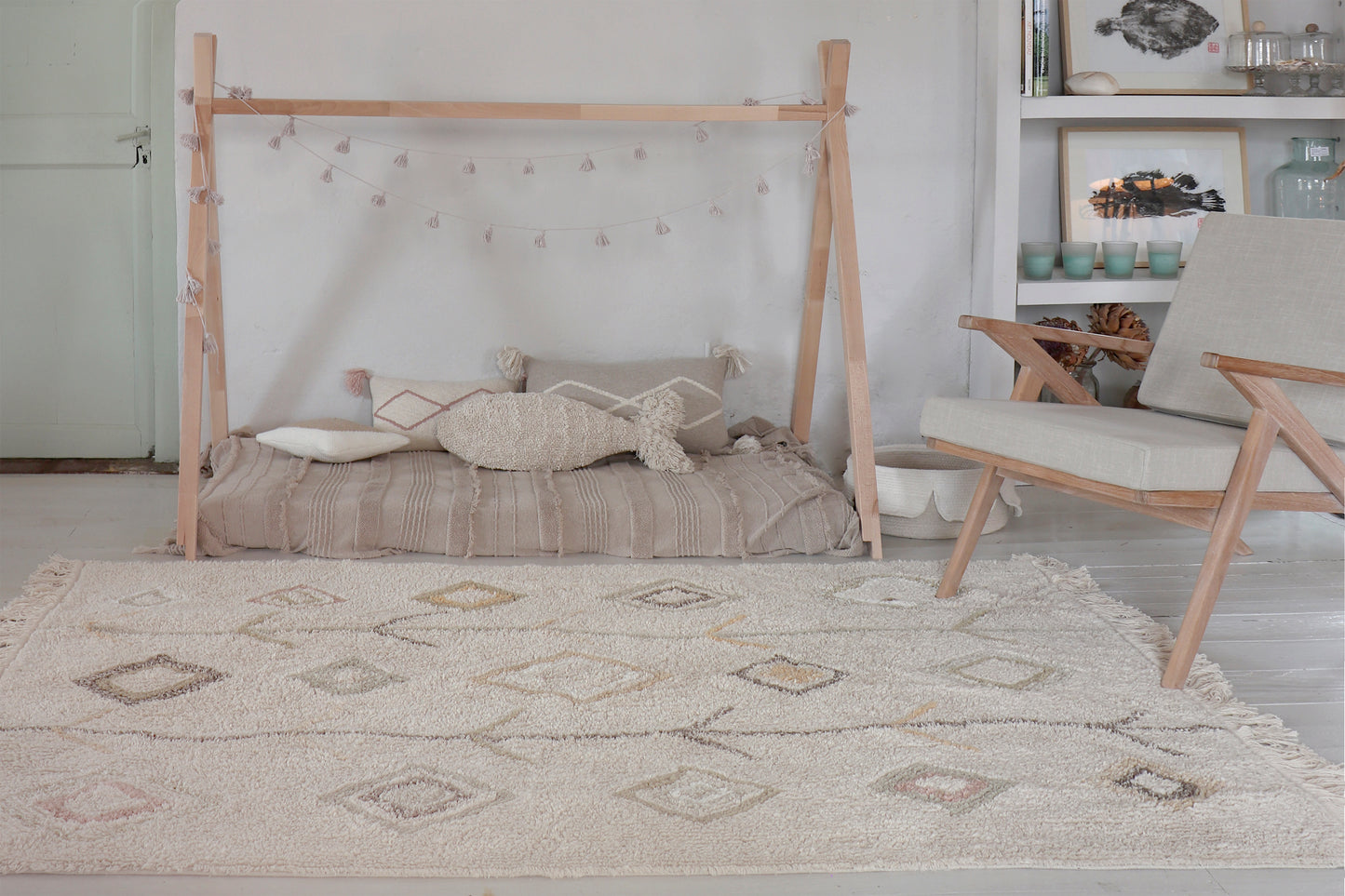 Kaarol Earth washable rug- L