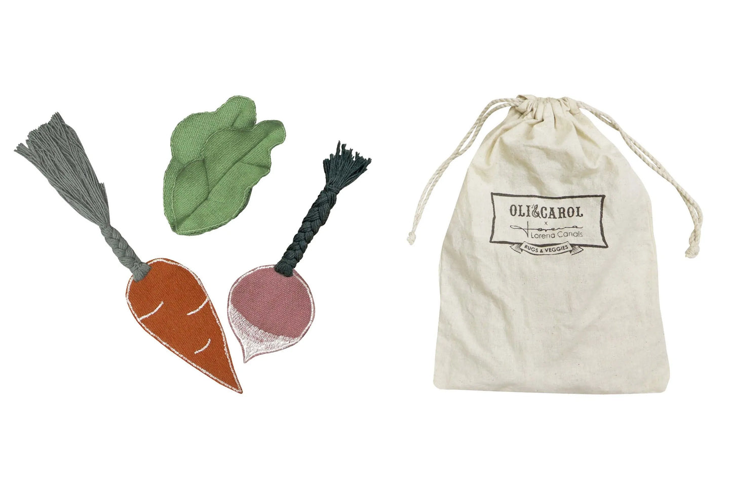 Washable play rug veggie farm