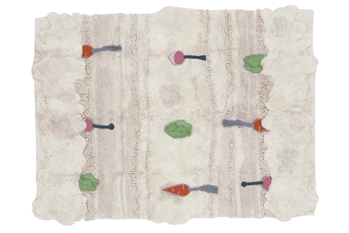 Washable play rug veggie farm