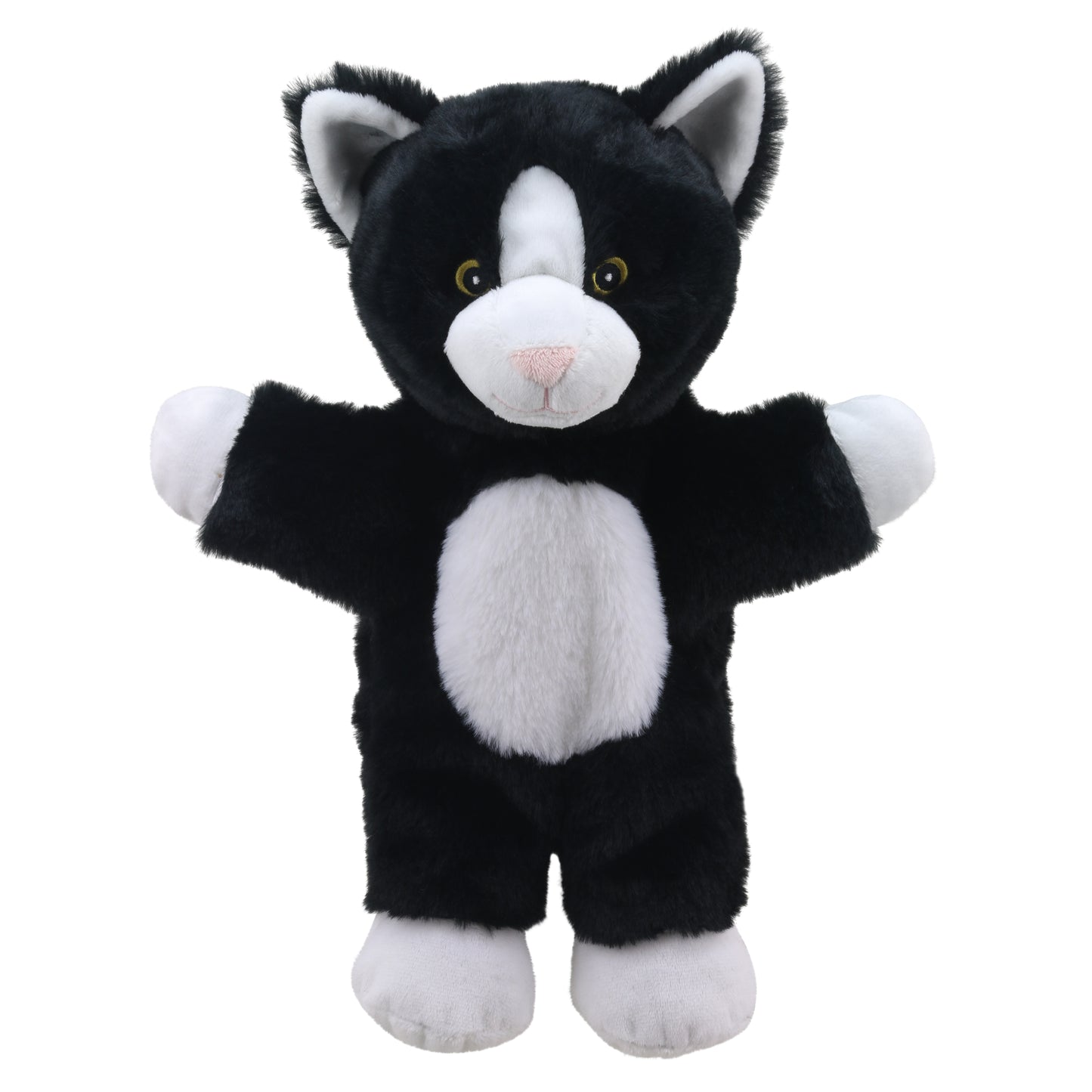 Eco friendly walking hand puppet-Black & White cat