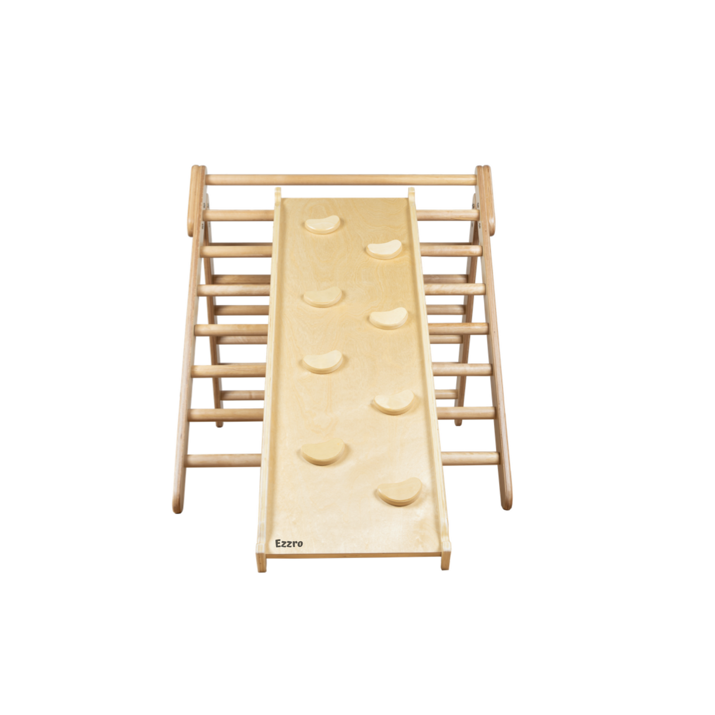 Large climbing foldable triangle with duo board- Natural