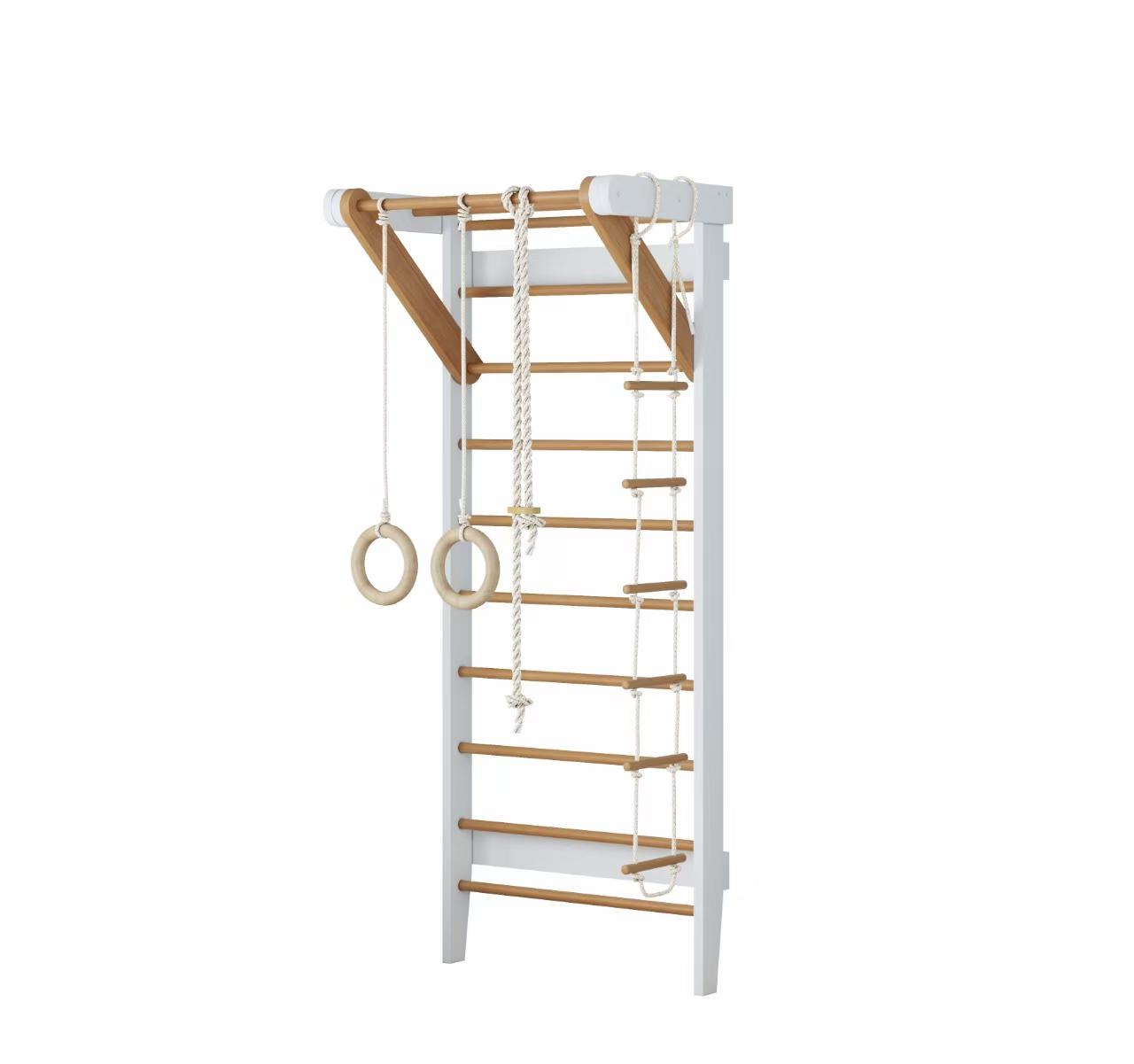 White and Natural Swedish Ladder Gym