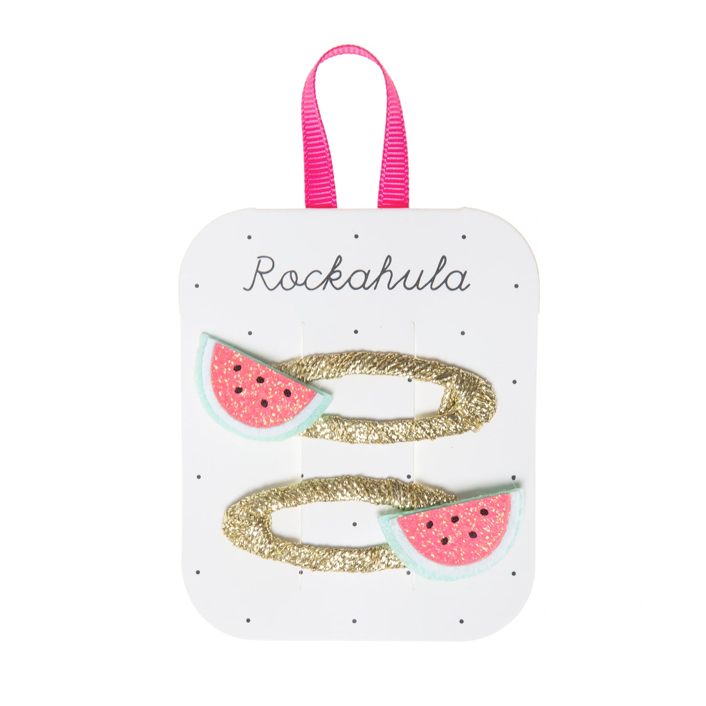 Little watermelon glitter hairclips