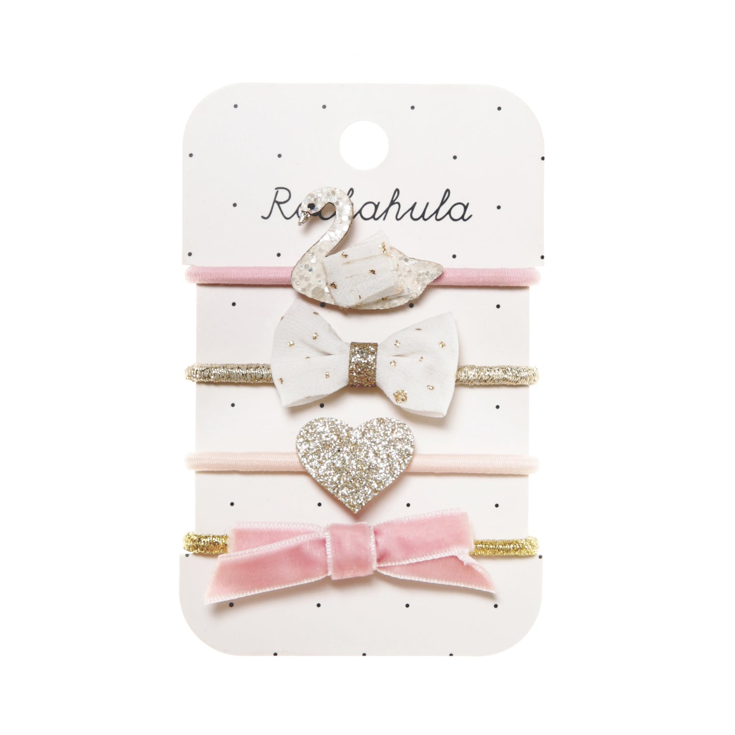 Sophia swan glitter ponies hairbands (4 pack)