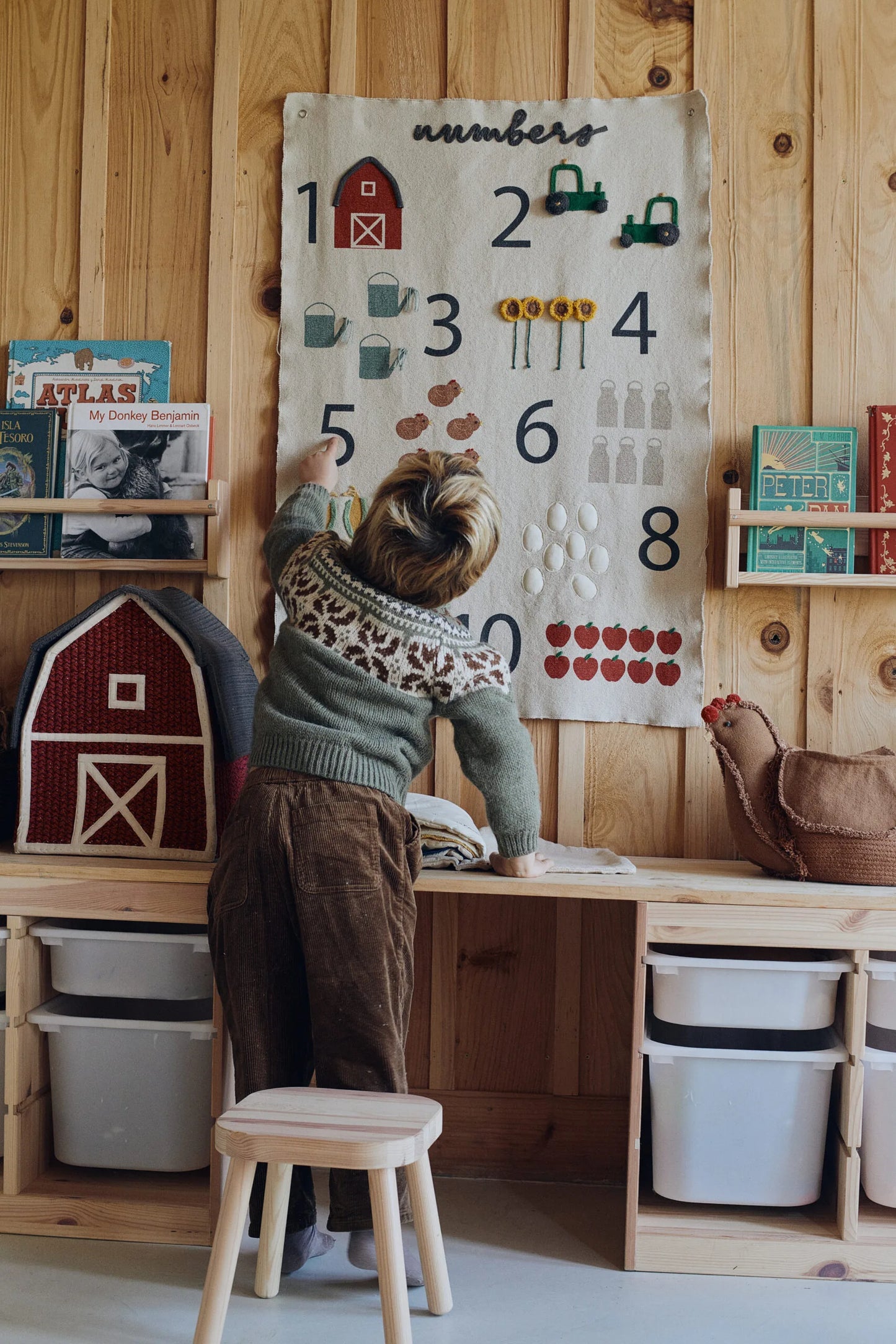 Wall hanger farm numbers