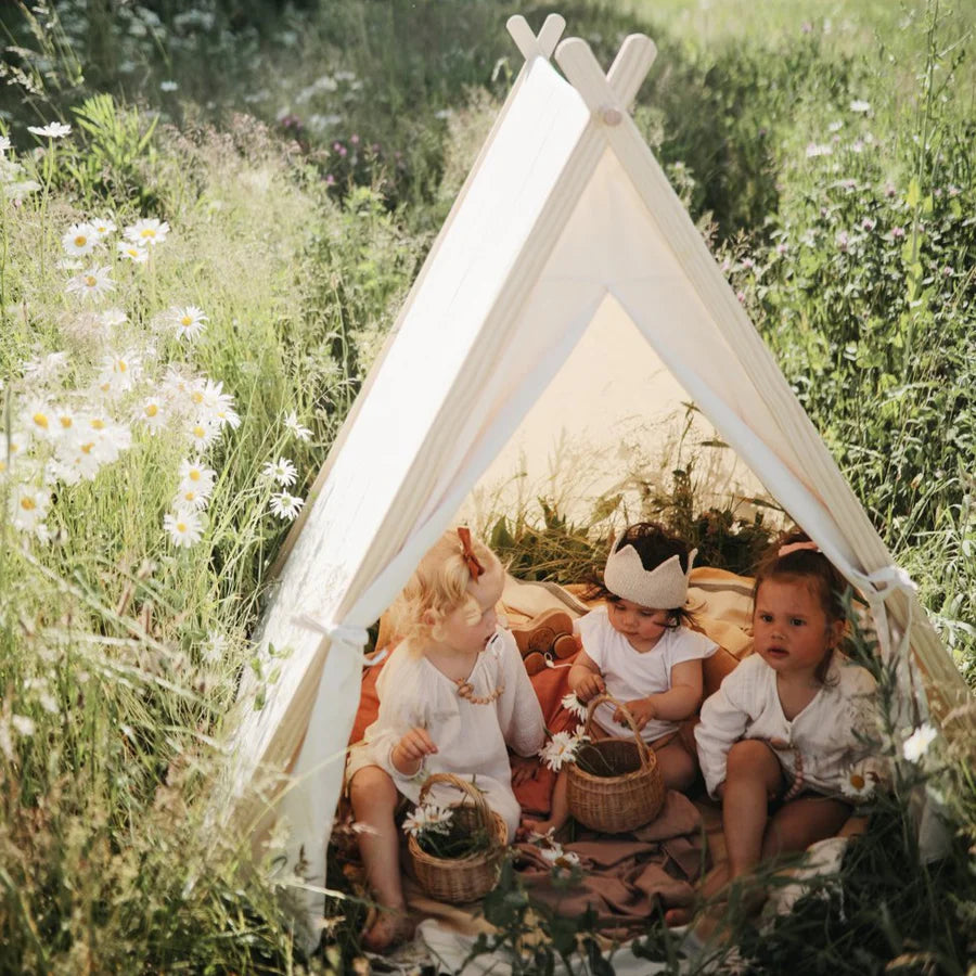 Organic cotton kids play tent-White