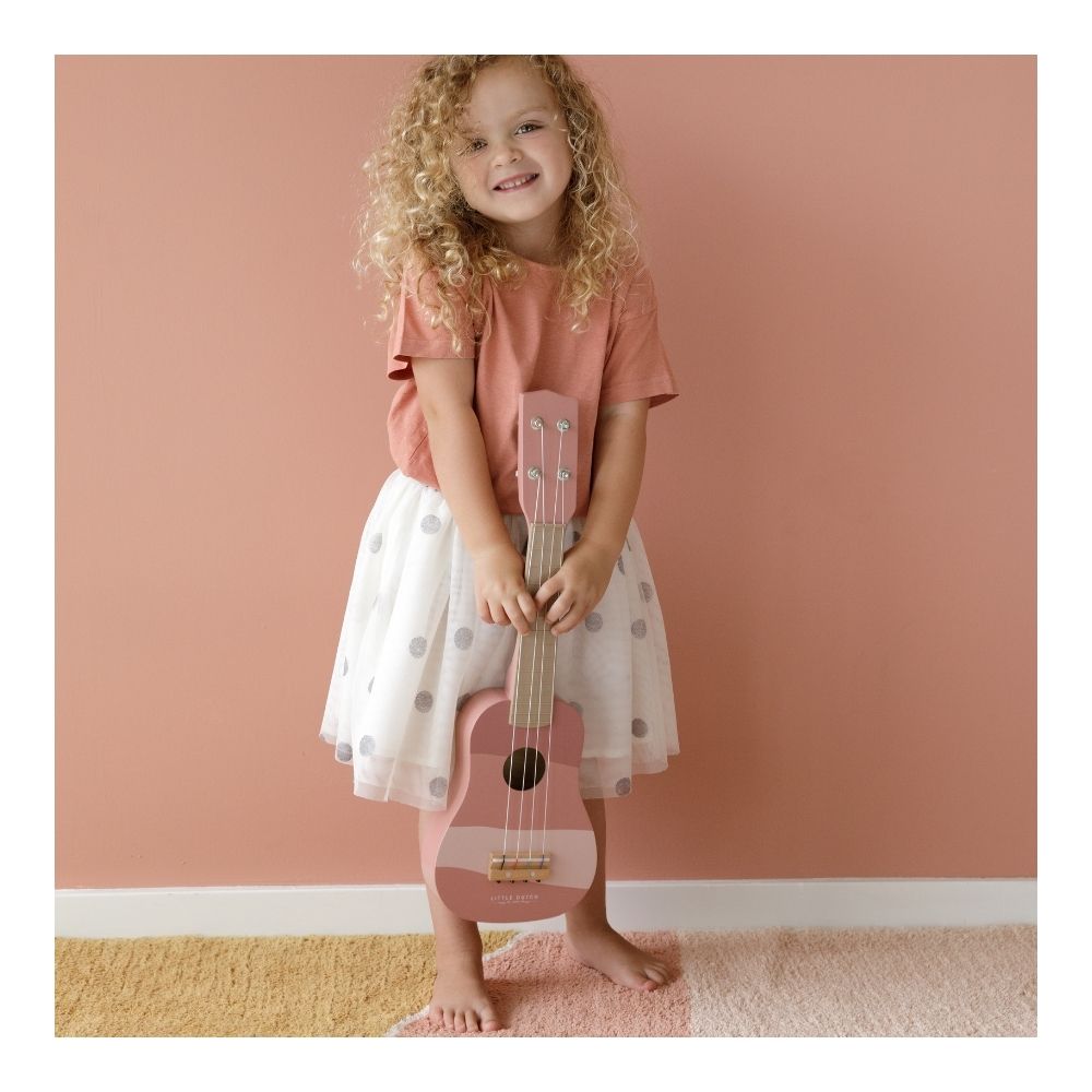 Wooden kids guitar-Pink