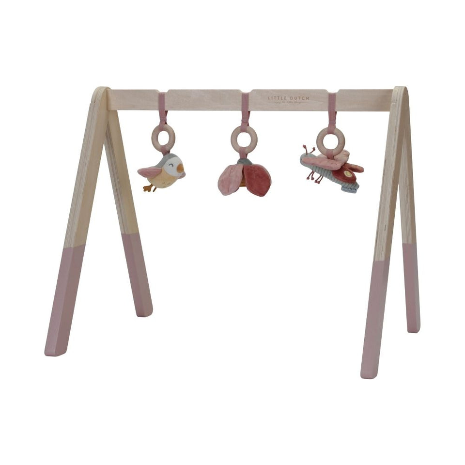 Wooden baby gym flowers + butterflies