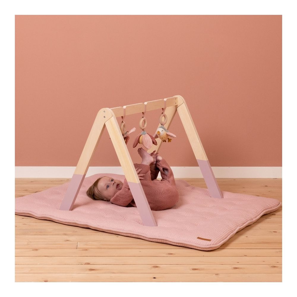 Wooden baby gym flowers + butterflies