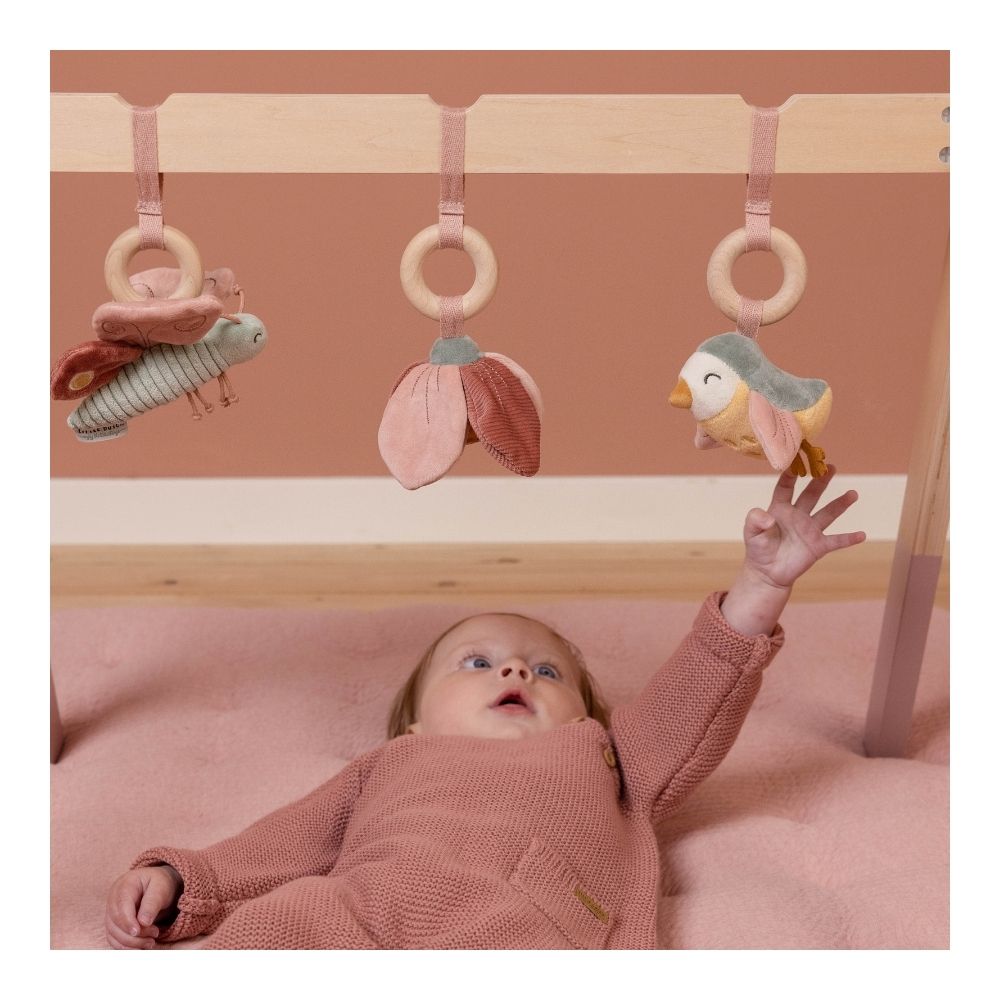 Wooden baby gym flowers + butterflies