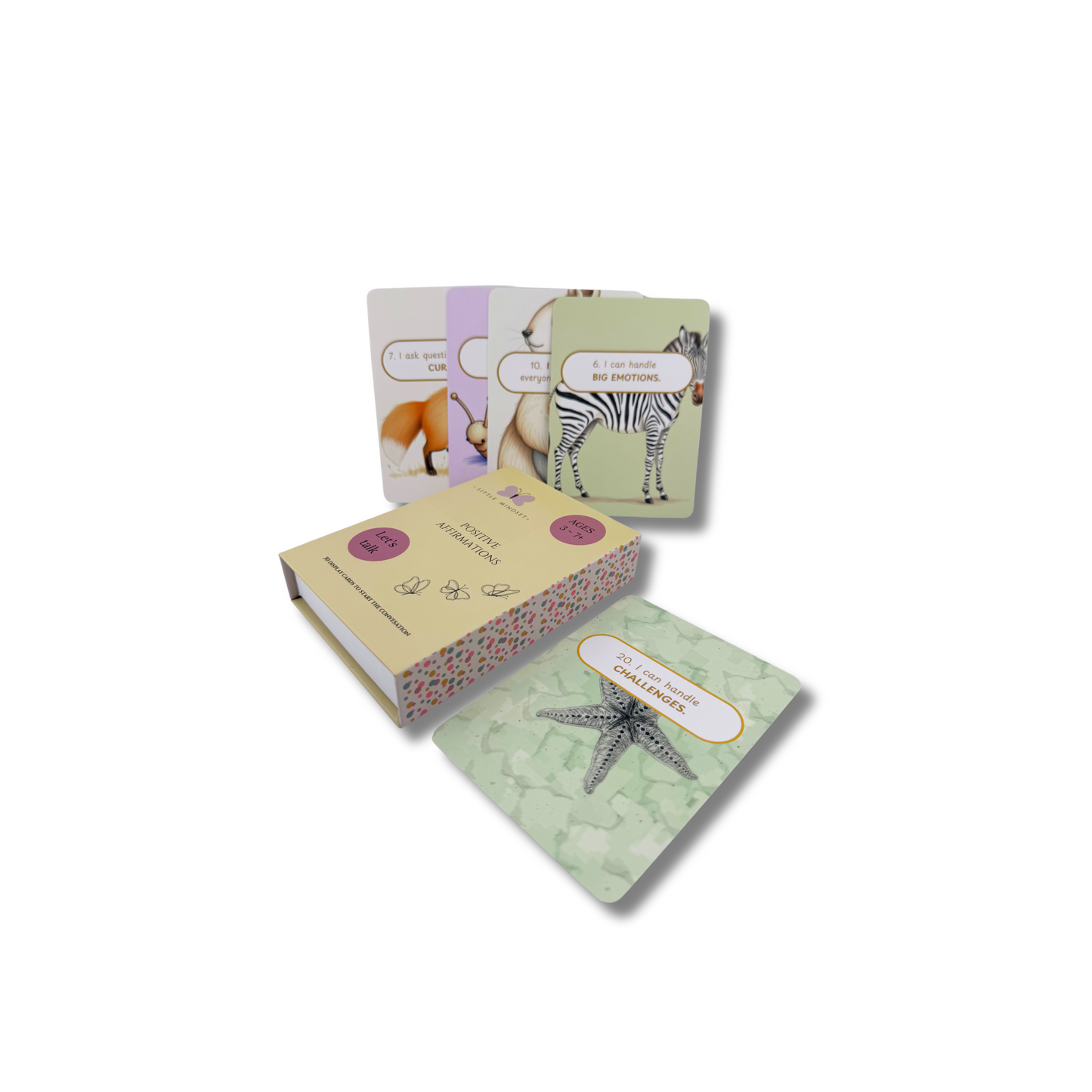 Positive affirmation flashcards set