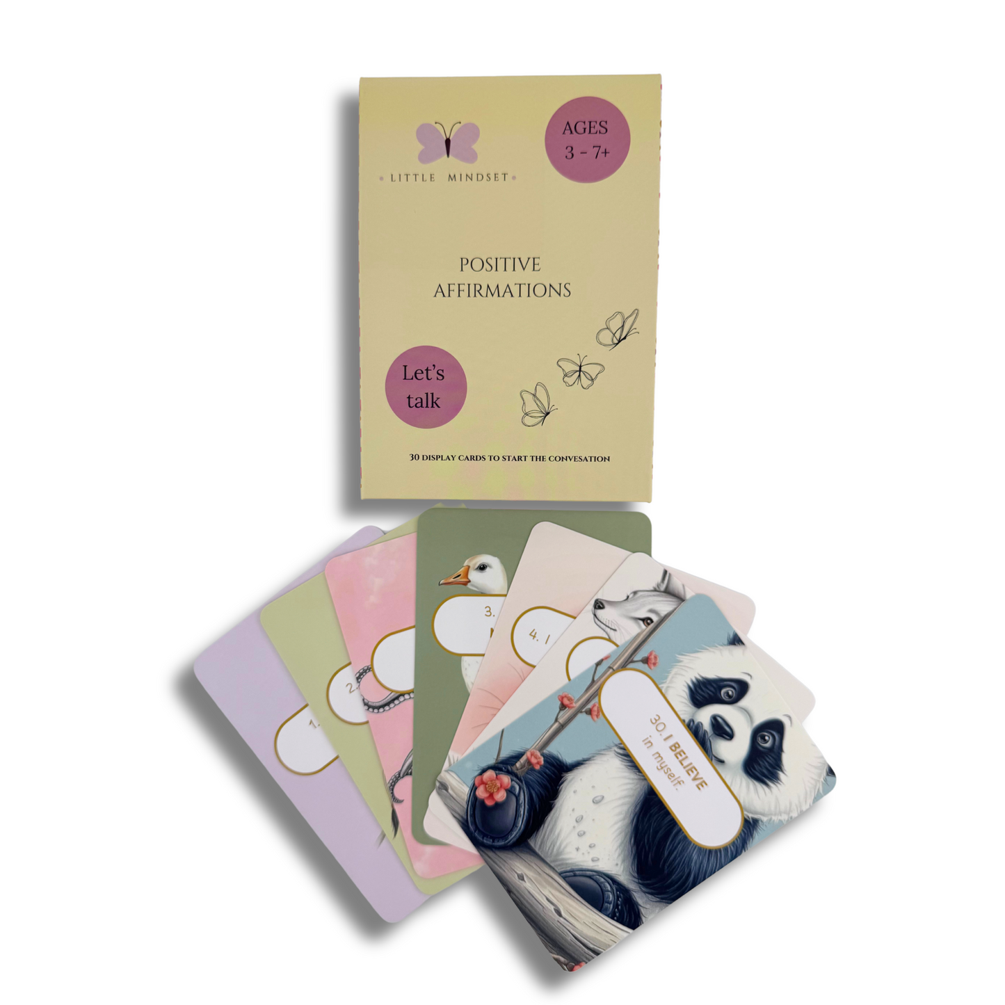 Positive affirmation flashcards set