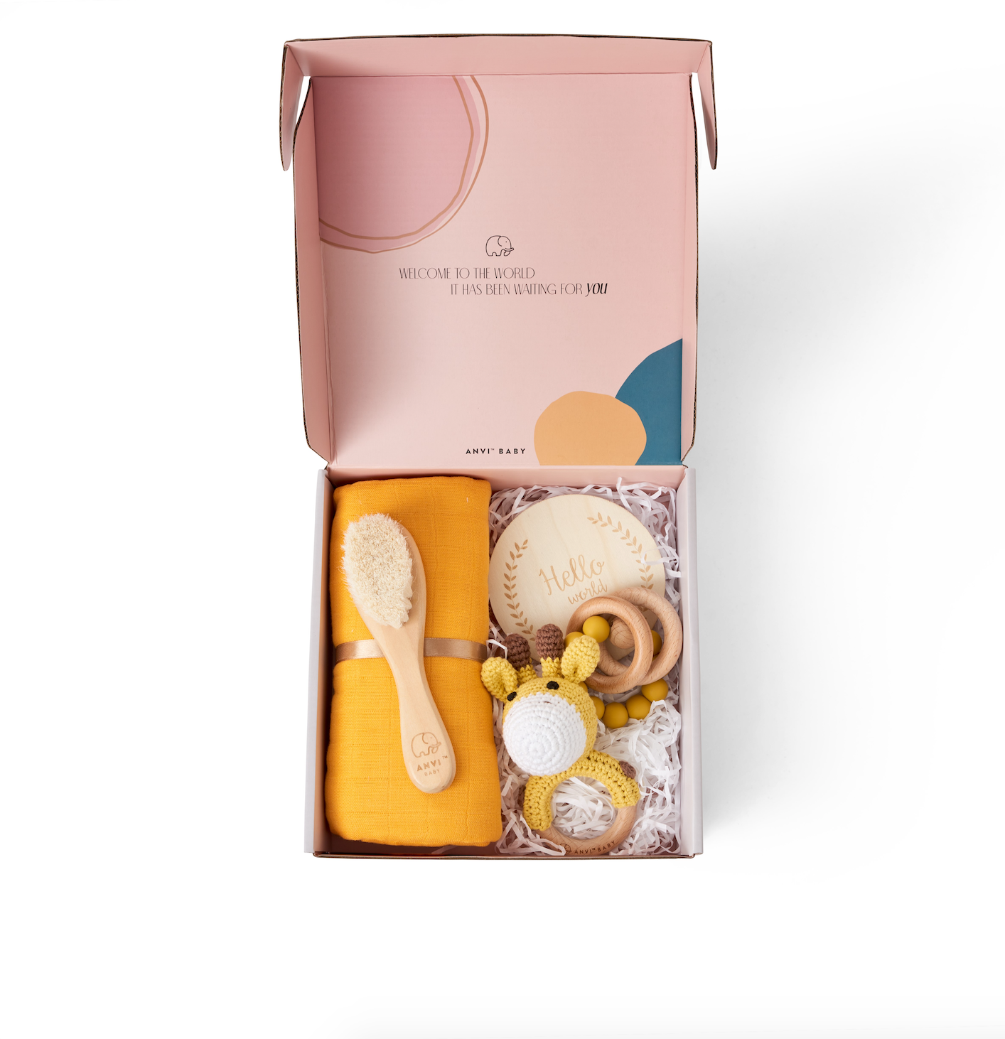 New born baby 5 pieces gift box- Giraffe