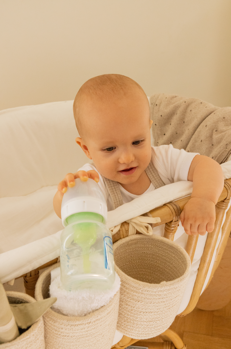 Trio of crib storage baskets- Vanilla