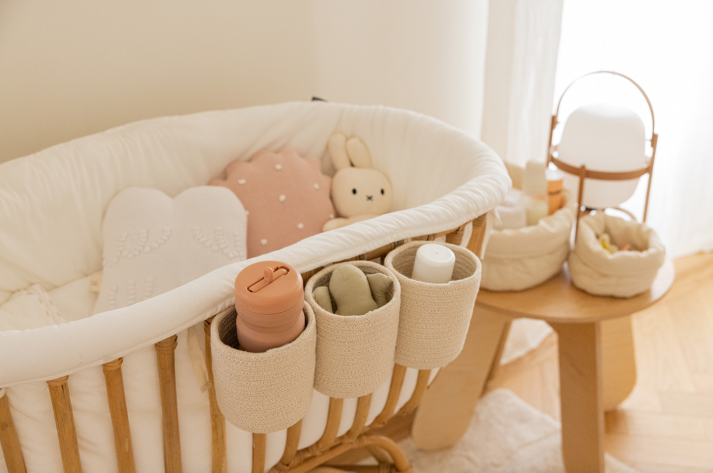 Trio of crib storage baskets- Vanilla