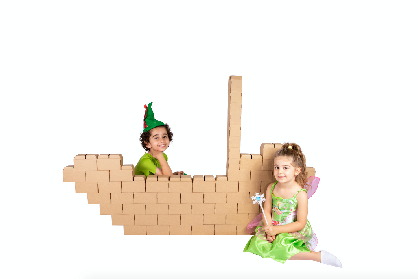 Rikbits cardboard interlocking bricks (110 Pieces) – Brown