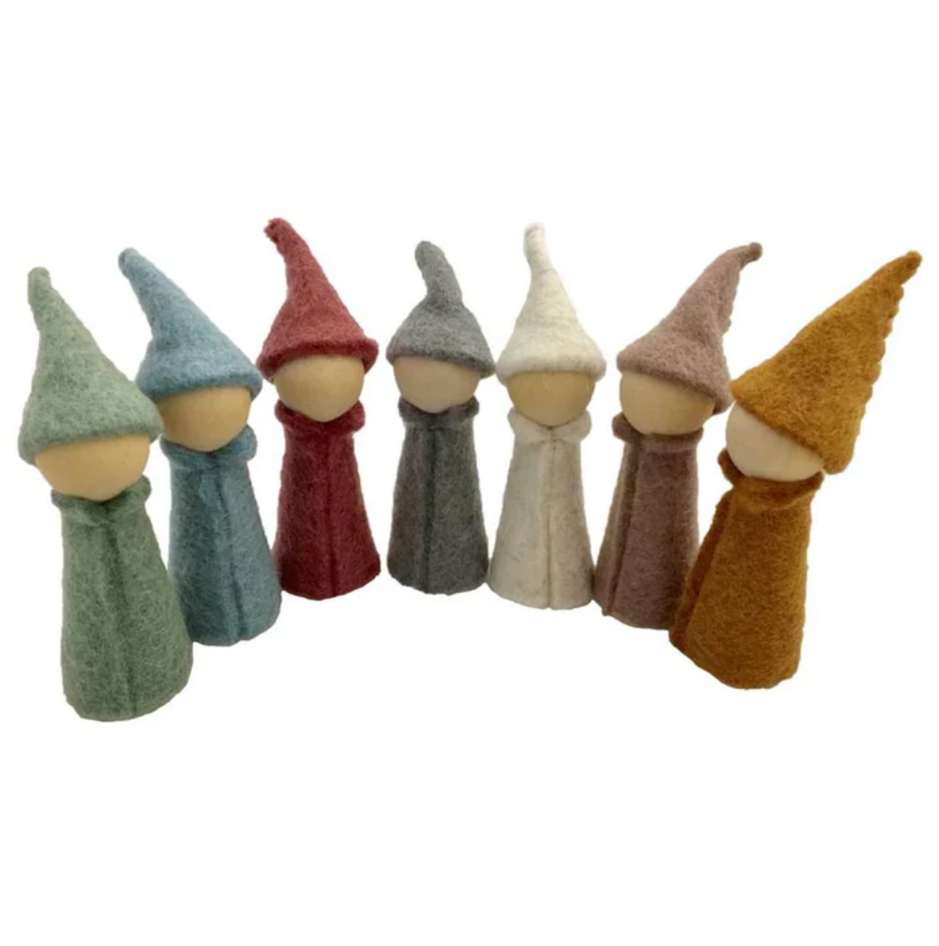 Felt Earth gnomes- Set of 7