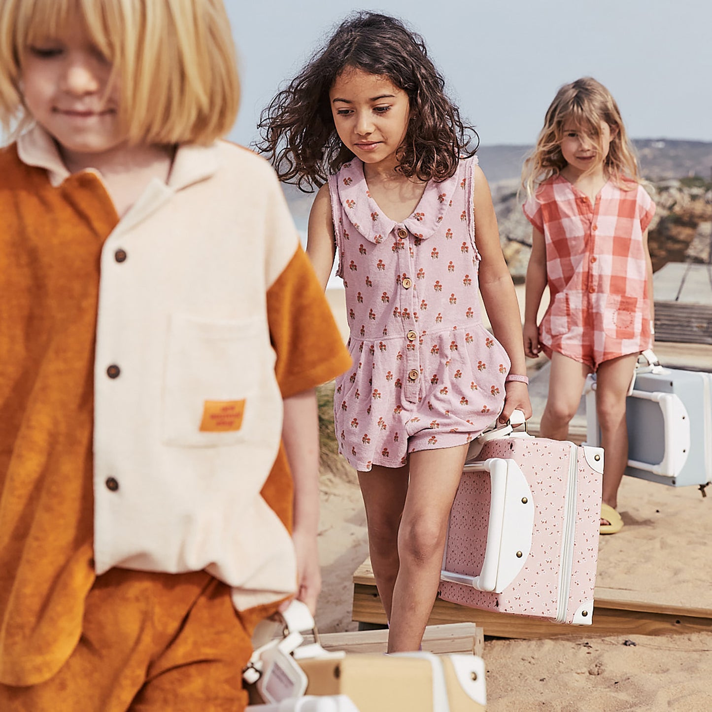 See-Ya suitcase - Pink Daisies