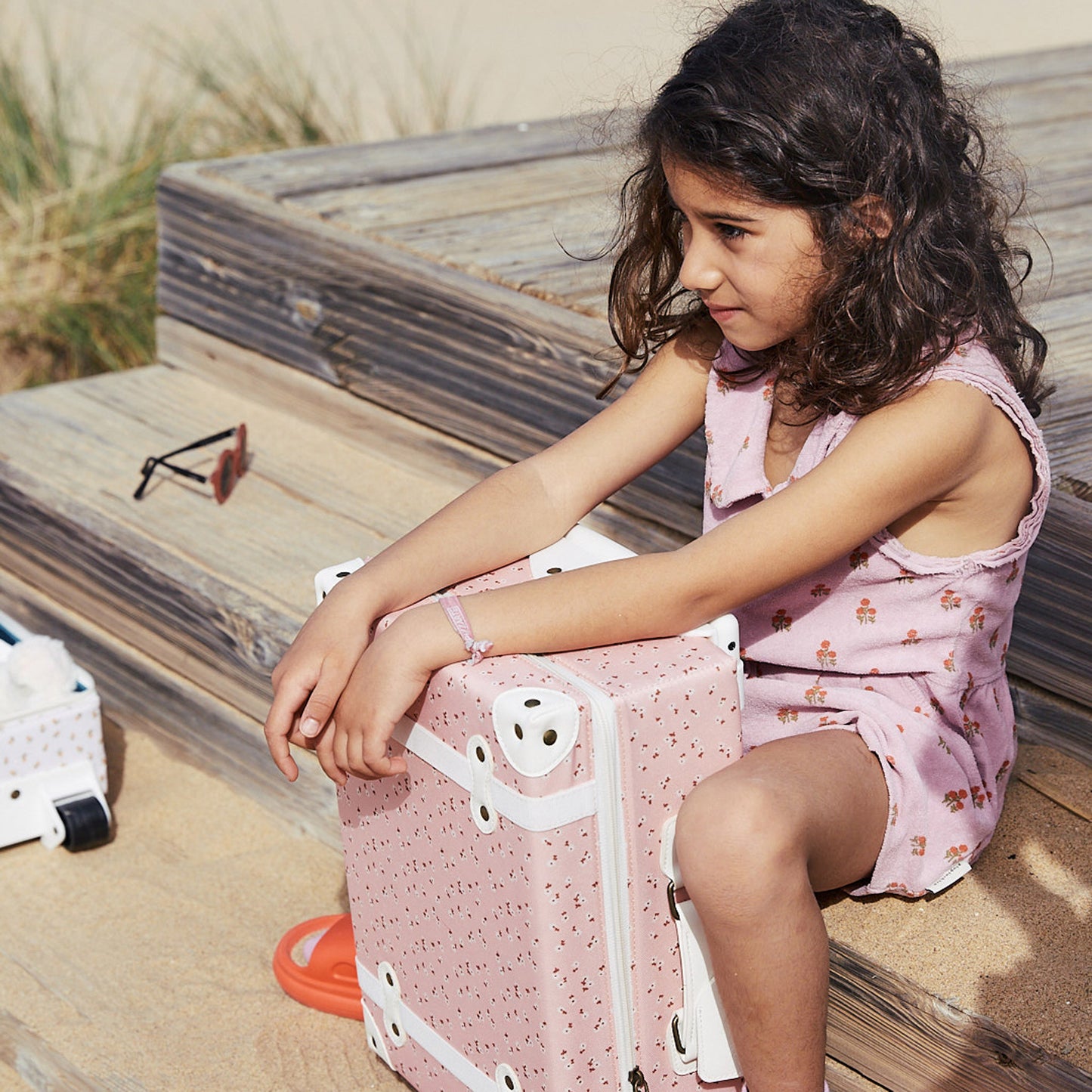 See-Ya suitcase - Pink Daisies