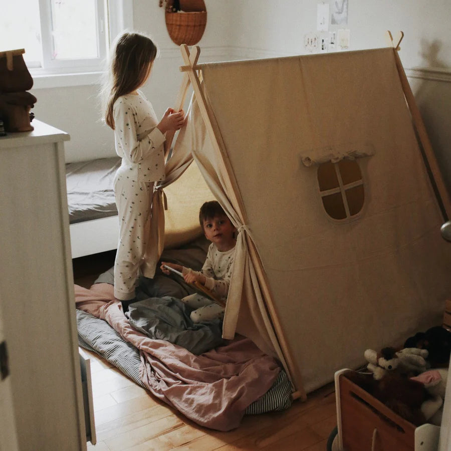 Organic cotton kids play tent-White