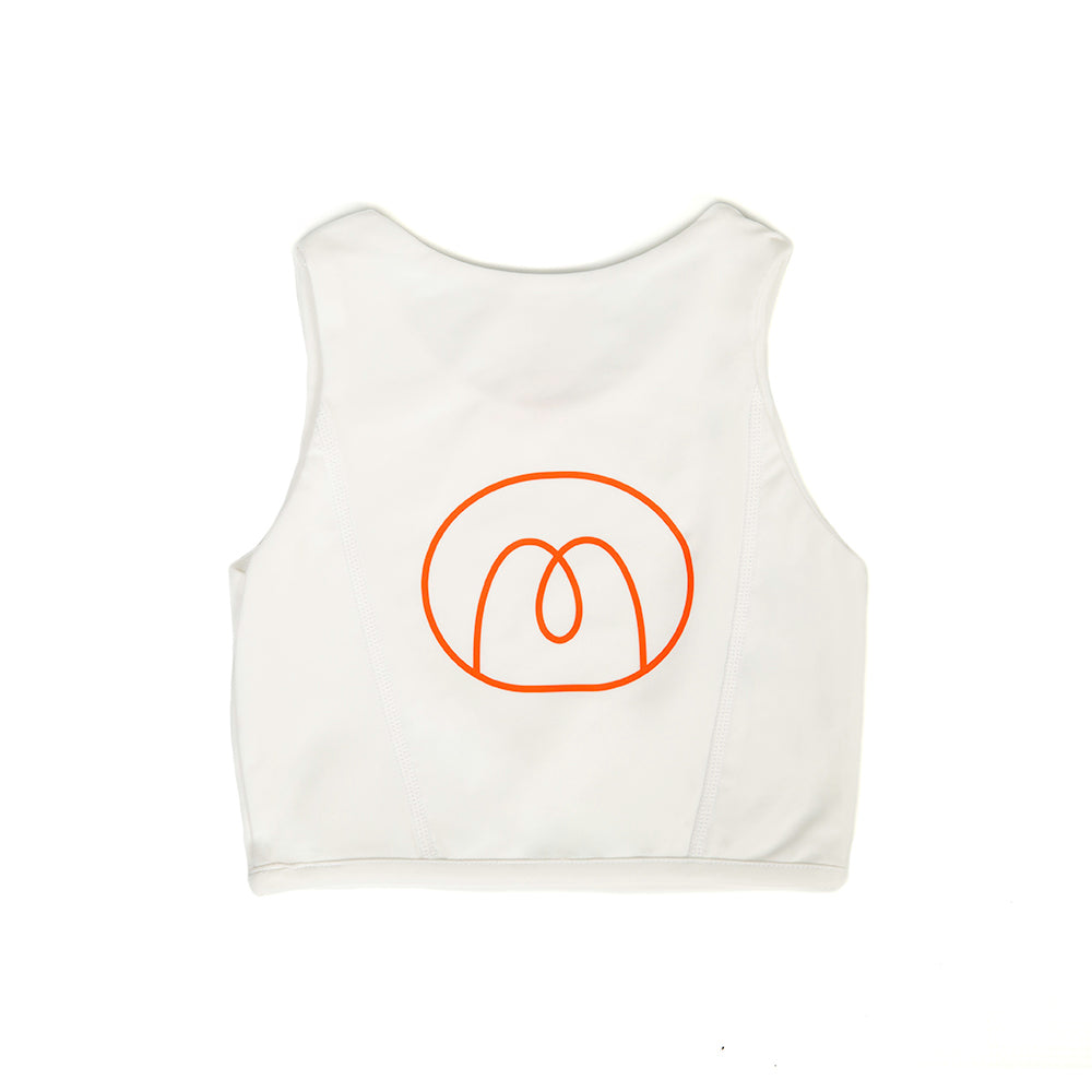 Flow sport crop top- Pure White